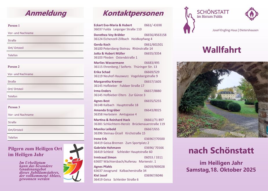 Wallfahrt nach Schönstatt